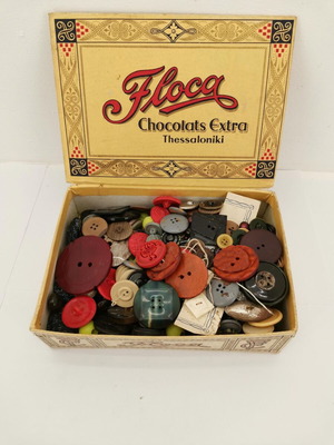 Various buttons used, vintage 1960, set