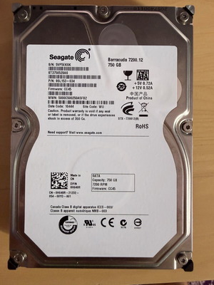 Seagate Barracuda 750 GB 3.5" SATA HDD σαν καινούργιο