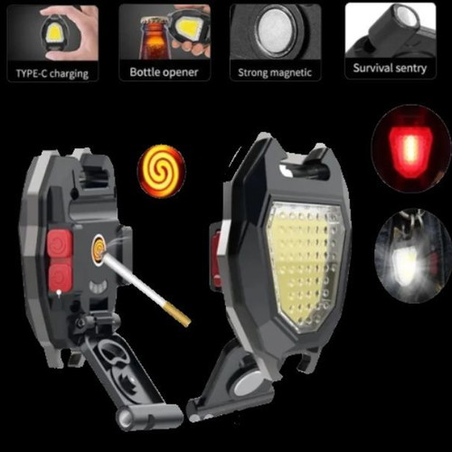 Μίνι εργαλείο επιβίωσης-φως καινούργιο με LED τριών χρωμάτων και ανοιχτήρι