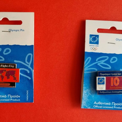 Olympic pins Athens 2004 new, set of 4 pieces