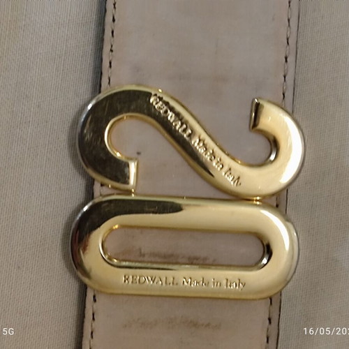 Moschino Redwall leather navy belt like new, size S 75
