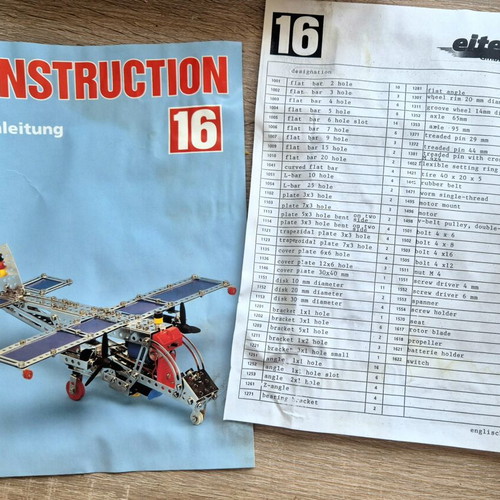Metal Airplane Construction Set used, German made