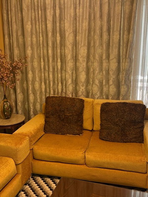 Two-Seater Sofa like new, velvet microfiber upholstery