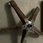 Leather chair used without support and base
