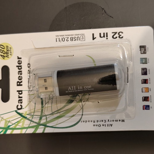 USB Card Reader 32 in 1 USB 2.0 480 Mbps, sealed