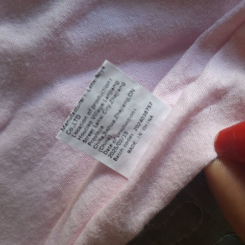 Cotton baby romper pink with print like new, 3-6 months