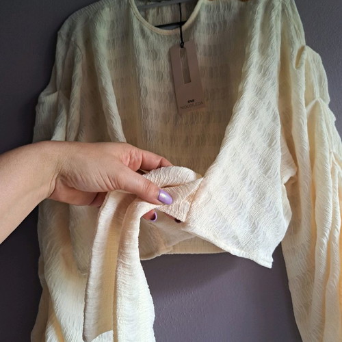 Nidodileda Kimo Top καινούργιο, μπεζ, oversize M/L με ζώνη