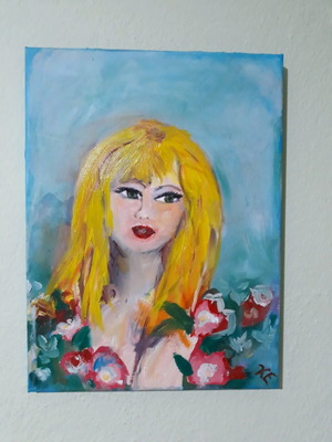 Canvas painting with oil new, handmade artwork 40x30 cm
