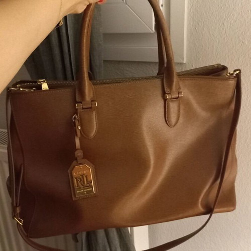 Ralph Lauren leather handbag used, brown