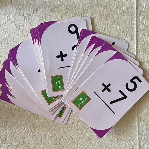 Addition flash cards used, set of 36 double-sided
