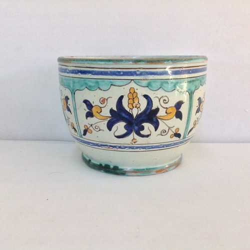 Vintage 1980 Moroccan Safi Vase Igolall/Dmani Handmade with Wooden Base