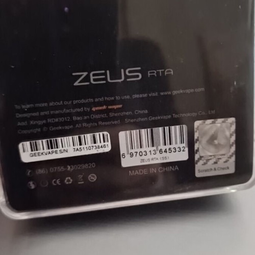 GeekVape Zeus Dual RTA used, stainless steel rebuildable atomizer