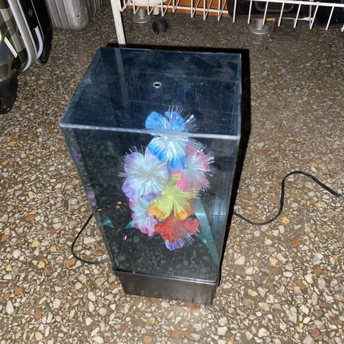 Optical fiber light with wind-up music new, decorative
