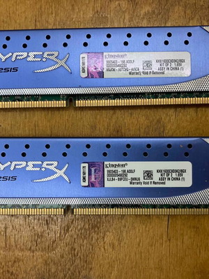 8GB DDR3 1600MHz Kingston RAM used, 2x4GB kit