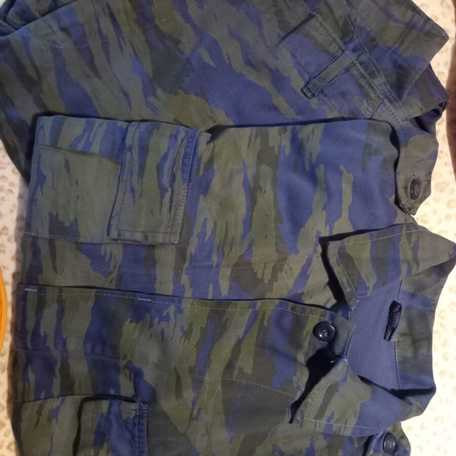 Military uniform blue polka dot, like new