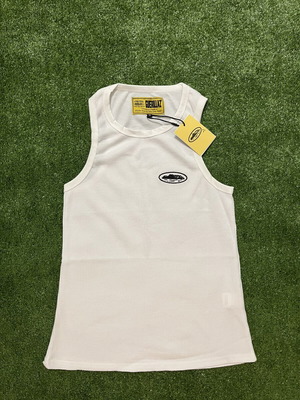 Corteiz white sleeveless shirt new with tags, medium