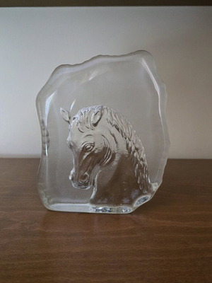 Glass decorative horse figure like new