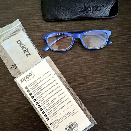 Zippo Reading Glasses +3.50 Blue Soft Touch like new