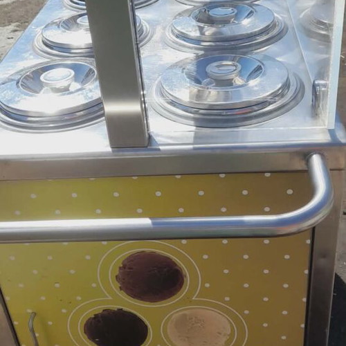 Ice Cream Cart with 6 Positions like new, stainless steel