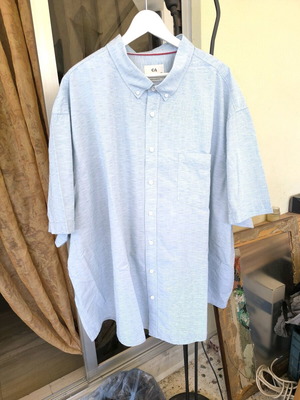 6XL 100% Cotton C&A Shirt Like New, Light Blue