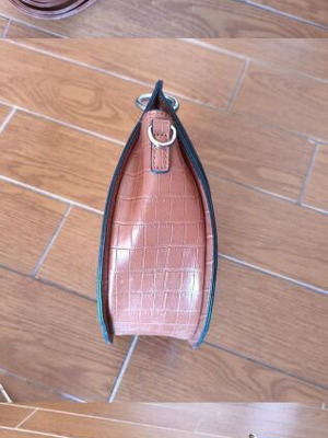KEM leather handbag new, brown, crossbody strap