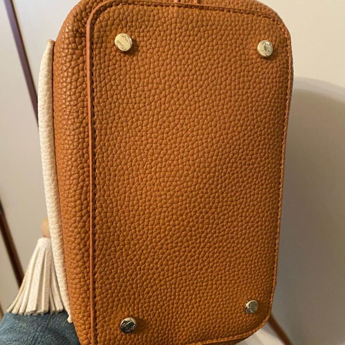 Axel medium crossbody bag used, white and brown