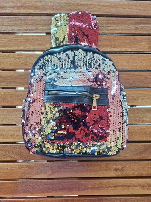 Children's backpack with colorful sequins