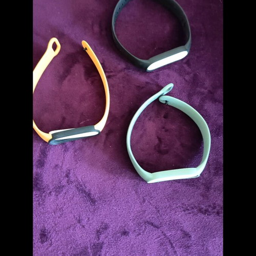 Xiaomi Mi Smart Band 5 and 6 strap used, ivory/olive/yellow/black
