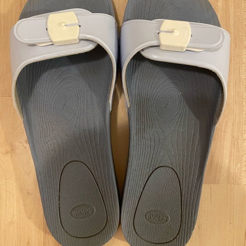 Scholl plastic flip-flops used, blue size 40