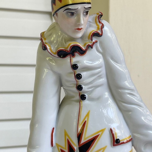 Pierrot figurine used Art Deco Rosenthal porcelain 1926