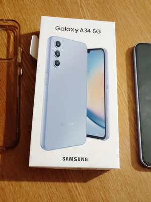 Samsung Galaxy A34 5G smartphone like new, blue, 128GB
