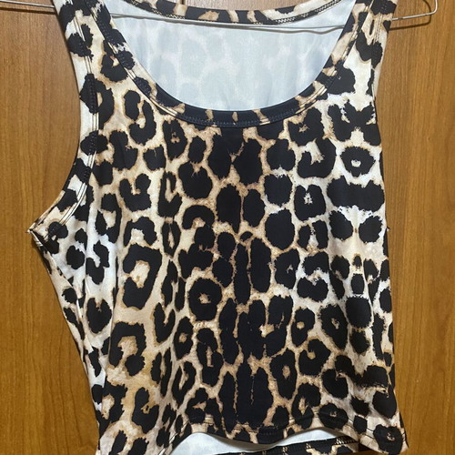 Leopard crop top Shein like new, size M