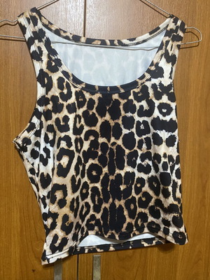 Leopard crop top Shein like new, size M