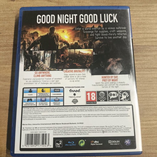 Dying Light PlayStation 4 (PS4) used, English version