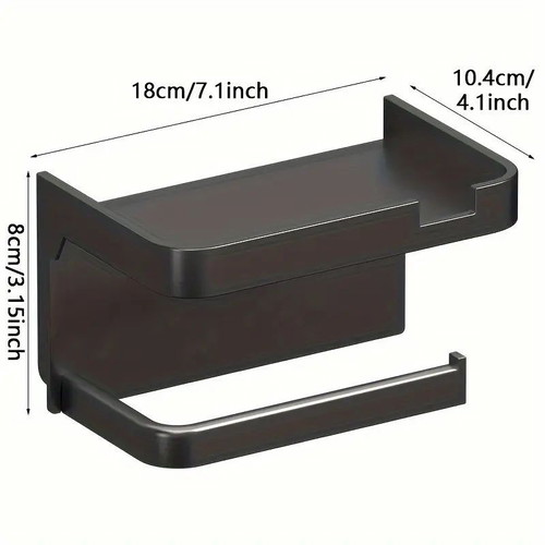 Self-adhesive toilet paper holder with phone shelf new