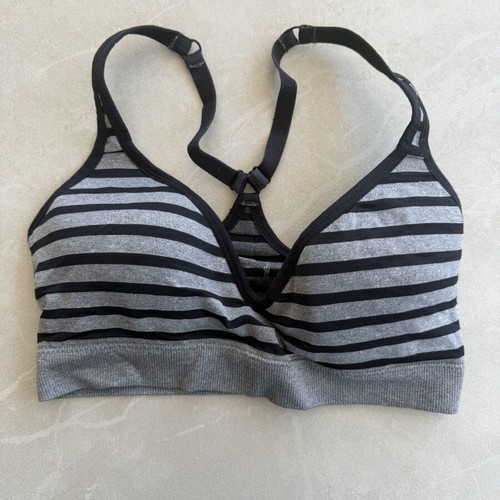 Jockey Seamless Striped Sports Bra, Size S