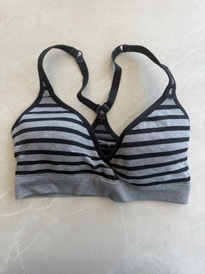 Jockey Seamless Striped Sports Bra, Size S