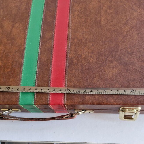 Backgammon in leather case used