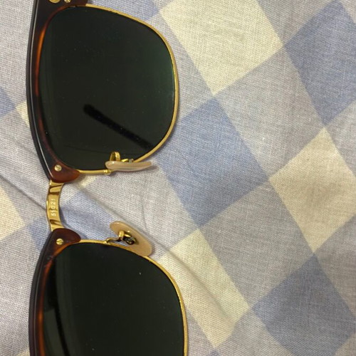 Ray-Ban Clubmaster RB3016 1145/19 51mm sunglasses used, tortoise green mirror