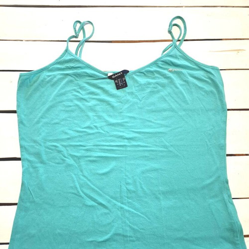 Gant green logo in strass t-shirt size Large new