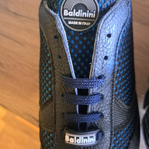 Baldinini men's sports shoes new, black and blue, size 44