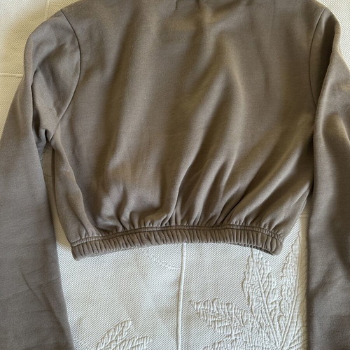 Women's cropped sweatshirt like new, gray, size S
