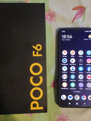 Poco F6 8GB smartphone σαν καινούργιο, 256GB αποθηκευτικός χώρος, μαύρο