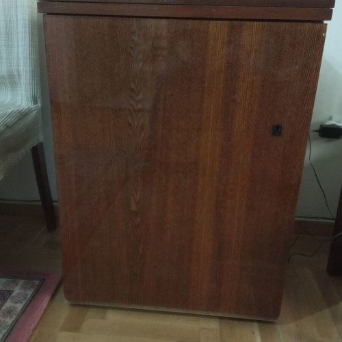 Russian Chaika Sewing Machine used with cabinet and accessories