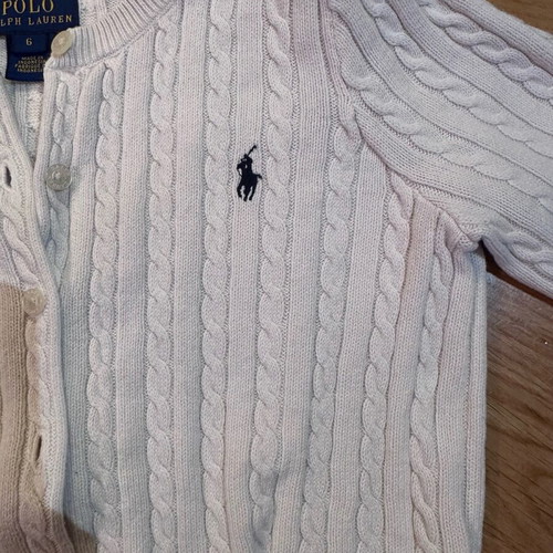 Polo white cardigan used for 6 years old