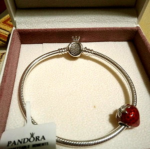 Pandora βραχιόλι ασημένιο 925ale 18cm ΠΡΟΣΦΟΡΆ ΜΕ ΣΥΜΒΟΛΟ ΦΡΆΟΥΛΑ