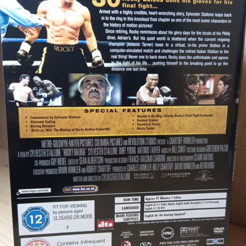 Rocky Balboa DVD with English subtitles