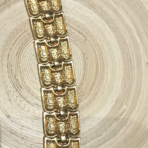 Vintage 90s Split Bracelet Stainless Steel like new