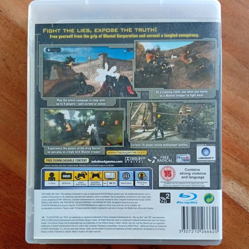 Haze PlayStation 3 PS3 game used, Ubisoft 2008