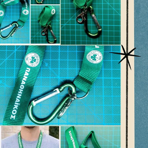 Panathinaikos fabric lanyard new, green